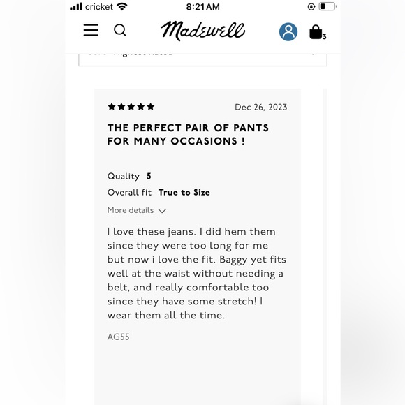 Madewell Perfect Vintage Wide Leg Jean in Fairdale wash - Picture 10 of 11